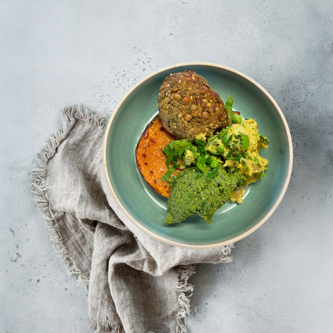 Vegetarian Pattie & Potato Salad