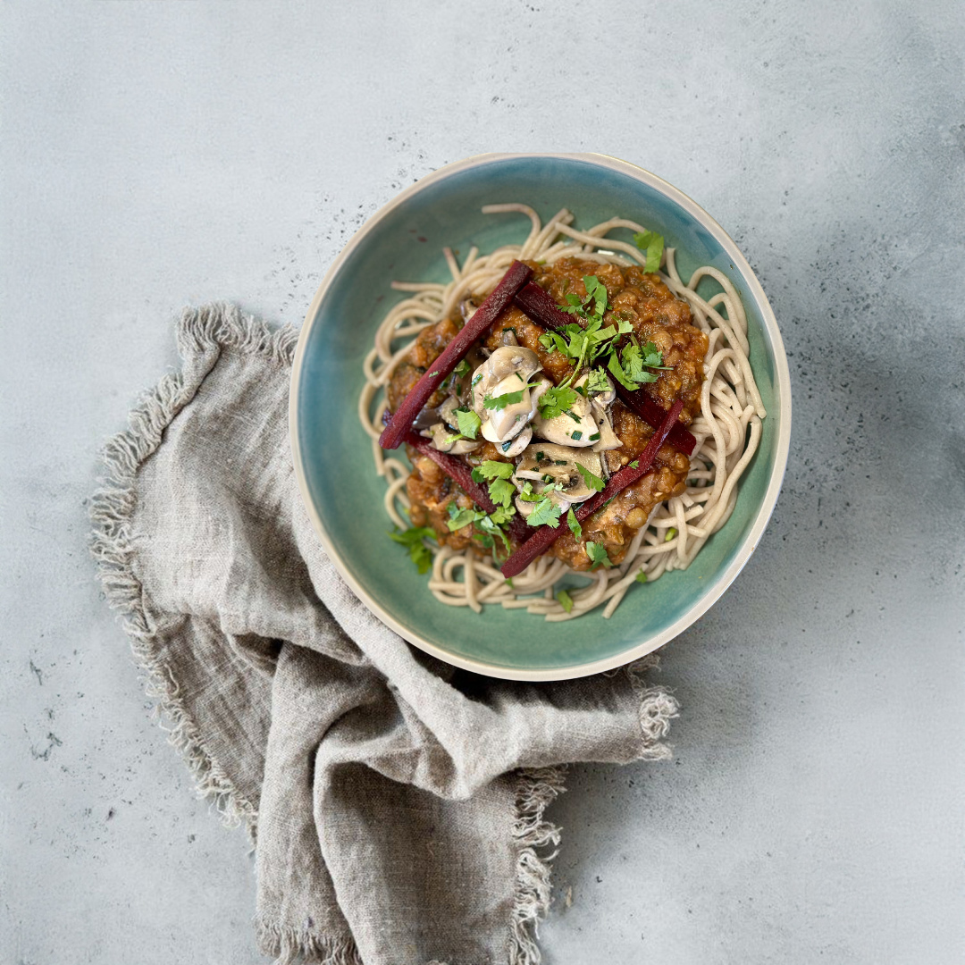 Spaghetti Lentil Bolognese (GF)