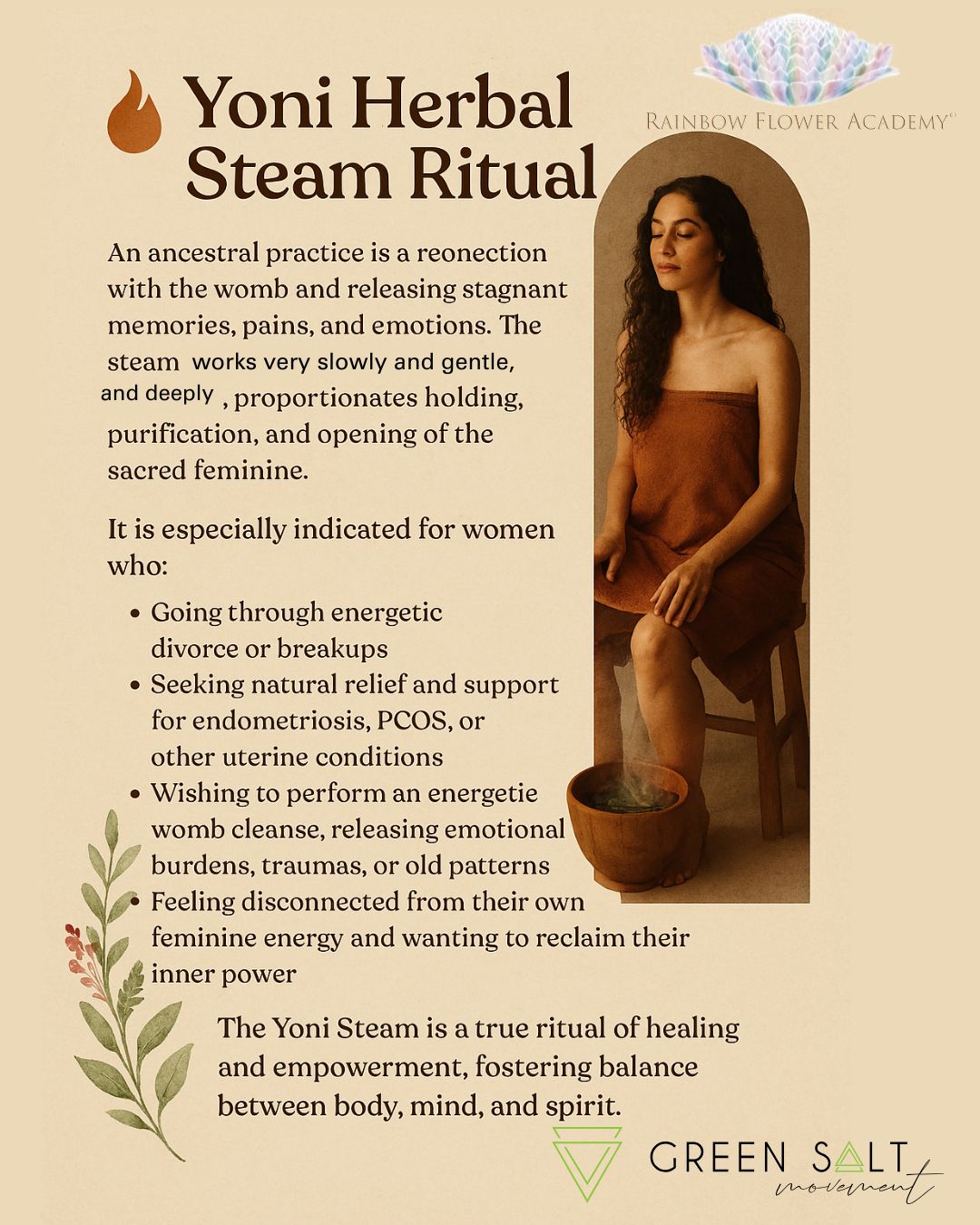 Yoni Steam & Cacao Ceremonial / Green Circles